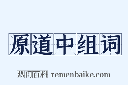 原道中组词是什么意思的图片